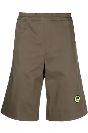 BARROW Logo-patch Bermuda shorts - Green
