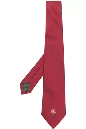 Kenzo Men Bow Ties - Silk embroidered-motif tie