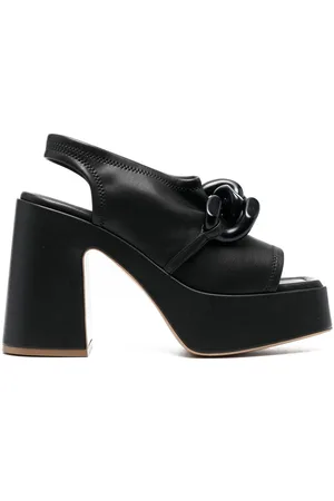 Stella McCartney Chain-link 125mm block heel sandals