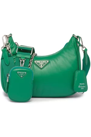 Prada Re-Edition leather shoulder bag - Green