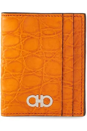 Ostrich Snake Leather Passport Case - Olive