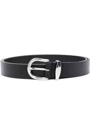 Isabel Marant Men Belts - Leather buckle belt - Black