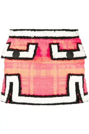 Dsquared2 Geometric tweed mini skirt - Pink