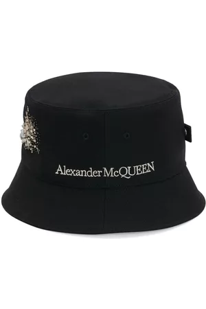 Alexander McQueen Astral crystal embellished bucket hat - Black
