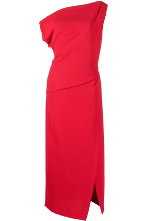MANNING CARTELL Women Asymmetrical Dresses - Ruched asymmetric gown - Red
