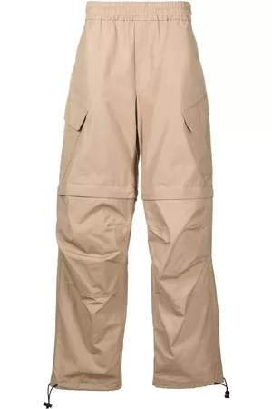 Msgm Elasticated wide-leg trousers - Neutrals