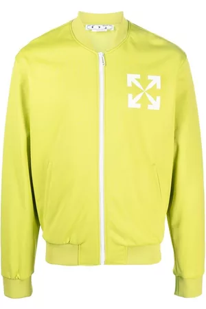 OFF-WHITE Men Sports Jackets - Arrow-print track jacket - Yellow