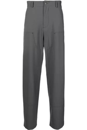 Msgm Wide-leg cotton trousers - Grey