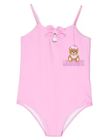 Moschino Girls Swimsuits - Teddy Bear-print swimsuit - Pink