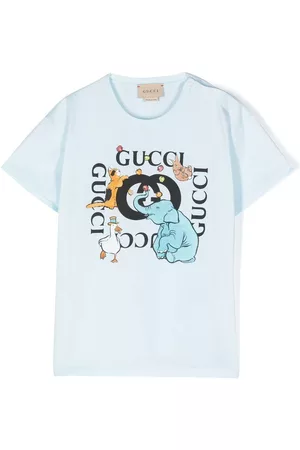 Gucci T-shirts - Logo-print T-shirt - Blue