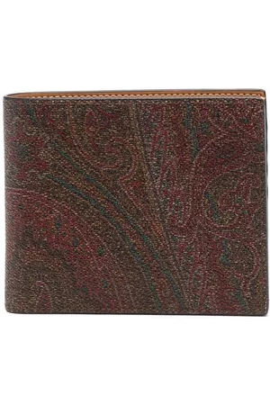 Etro Paisley print bi-fold wallet - Brown