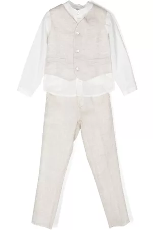 Mimilù Suits - Three-piece linen suit - Neutrals