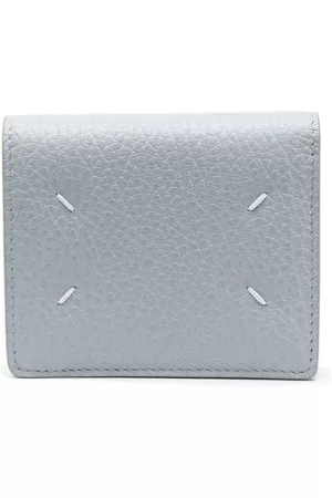 Maison Margiela Wallets - Four-stitch logo leather wallet - Grey