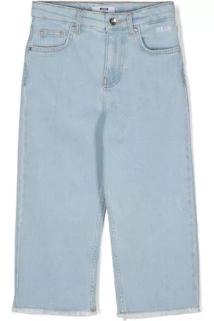 Msgm Straight Jeans - Straight-leg cropped jeans - Blue