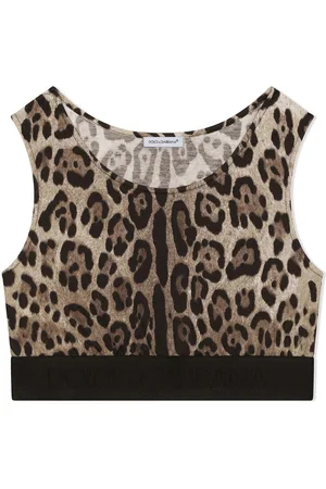 Dolce & Gabbana Interlock leopard-print bralette top