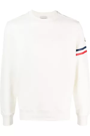 Moncler Men Sweatshirts - Felpa ml giro - White