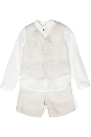 Mimilù Three-piece linen shorts suit