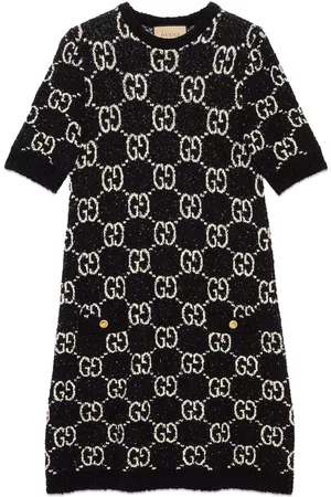 Gucci Women Casual Dresses - GG-jacquard short-sleeve dress - Black