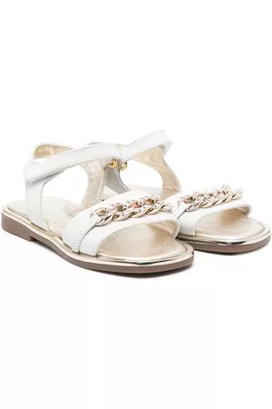 MONNALISA Sandals - Chain-link detail 10mm sandals - White