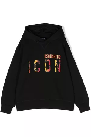 Dsquared2 Boys Hoodies - Icon logo-printed hoodie - Black