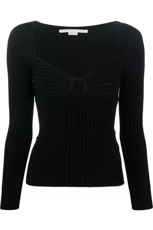Stella McCartney Women Sweaters - Cut-out ribbed jumper - Black
