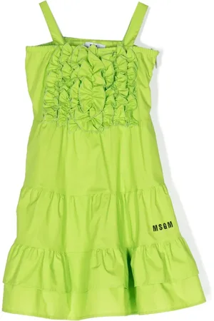 Msgm Ruffled-detail cotton dress
