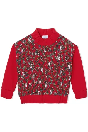 Burberry Girls Hoodies - Monogram motif sweatshirt - Red