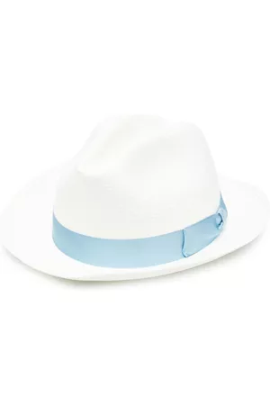 Borsalino Men Bow Ties - Bow-detail fedora hat - White