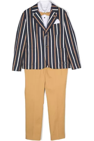 COLORICHIARI Suits - Stripe-print three-piece suit - Blue
