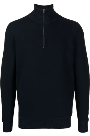 PRINGLE OF SCOTLAND Half-zip cotton jumper
