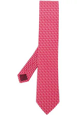 Salvatore Ferragamo Men Bow Ties - Graphic print tie - Red
