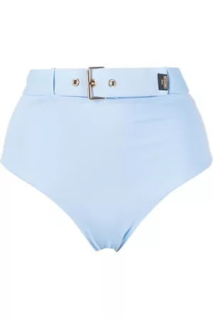 Moschino Women High Waisted Bikinis - High-waisted belted bikini bottoms - Blue