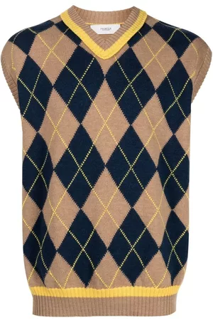 PRINGLE OF SCOTLAND Argyle knit jumper - Brown