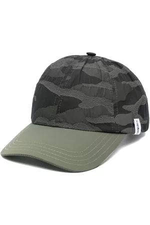 MACKINTOSH Hats - Tipping camouflage print baseball hat - Black