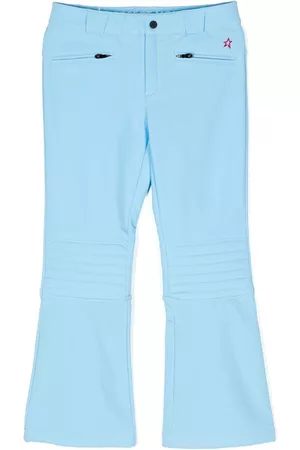 Perfect Moment Girls Wide Leg Pants - Aurora flared ski trousers - Blue