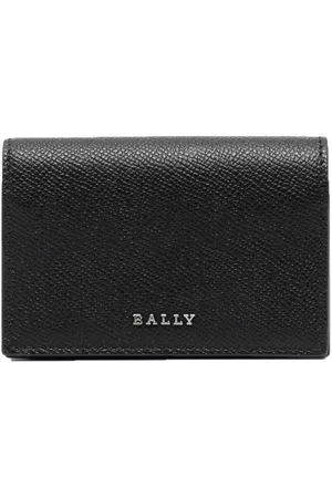 Bally Raised-logo grained leather wallet - Black