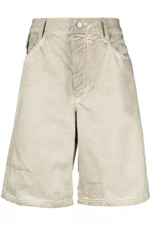 44 Label Group Men Bermudas - Logo-patch five-pocket shorts - Neutrals