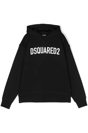 Dsquared2 Boys Hoodies - Logo-print cotton hoodie - Black