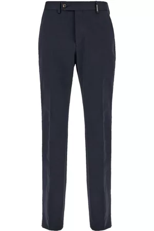 Salvatore Ferragamo Men Formal Pants - Slim-cut tailored trousers - Blue
