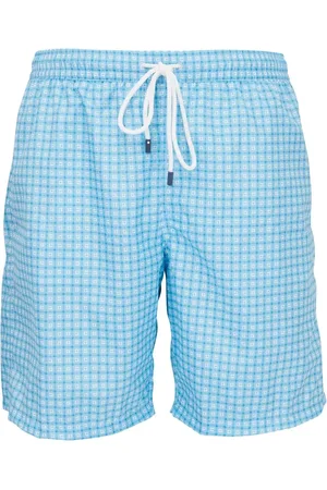 FEDELI Drawstring-waist geometric-print shorts