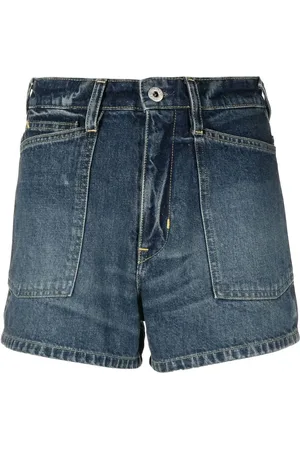 Kenzo Logo-patch denim short shorts