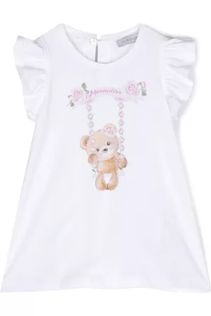 MONNALISA T-shirts - Teddy bear-print T-shirt - White