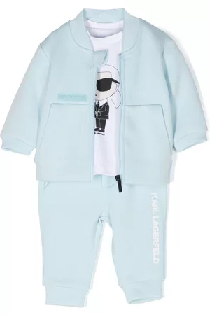 Karl Lagerfeld Tracksuits - Logo print three-piece tracksuit - White