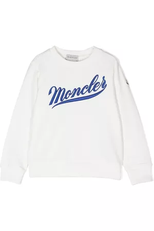 Moncler Hoodies - Embroidered-logo cotton sweatshirt - White