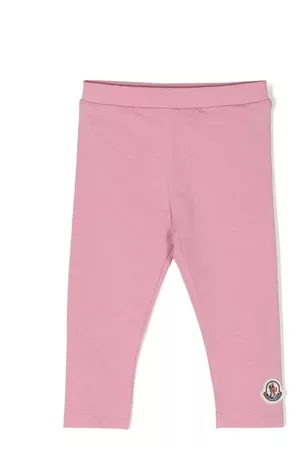 Moncler Leggings - Elasticated-waistband leggings - Pink