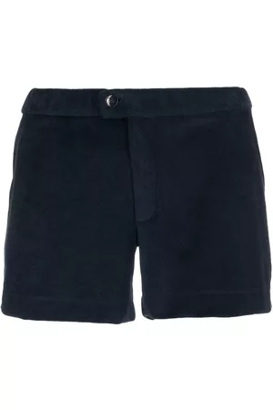 RON DORFF Men Bermudas - Off-centre fastening tennis shorts - Blue