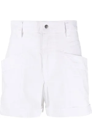 Marant Etoile High-waisted cotton mini shorts