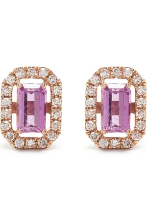 Shay 18kt rose gold Mini Me diamond and sapphire earrings