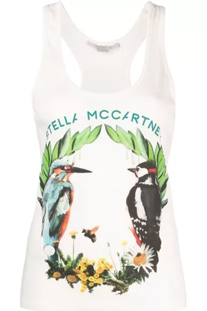 Stella McCartney Women Tank Tops - The Bird Crest-print tank top - White