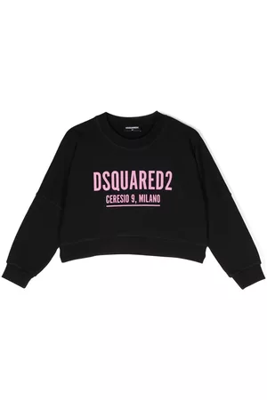 Dsquared2 Logo-print cropped sweatshirt - Black